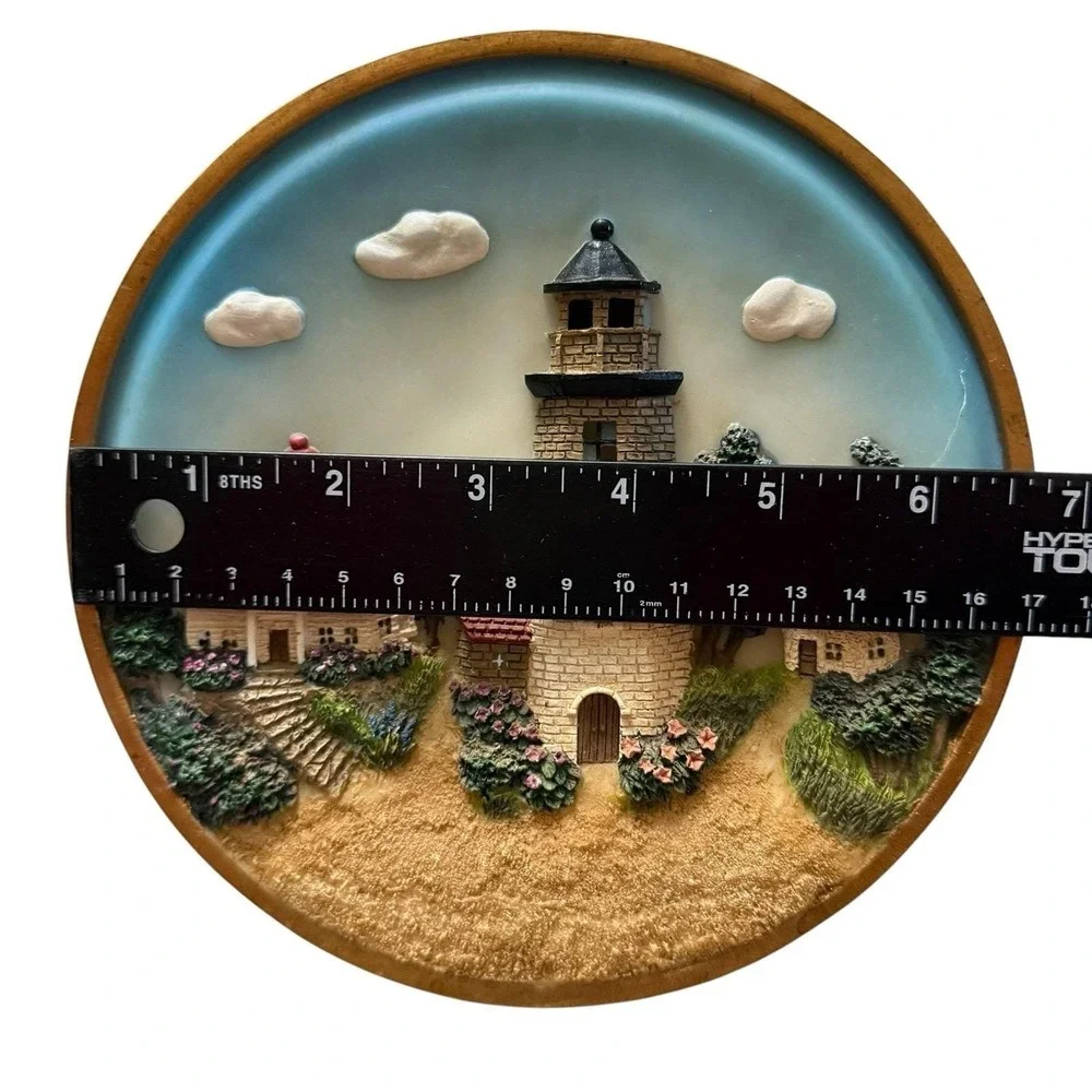 Vintage 3D Lighthouse Lighted Wall‎ Plaque Nautical Coastal Beach Cottage Lamp